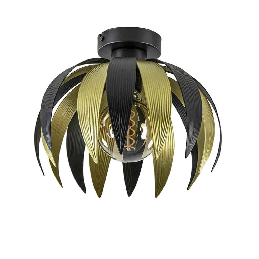 Store Straluma Plafondlamp leaves zwart/goud