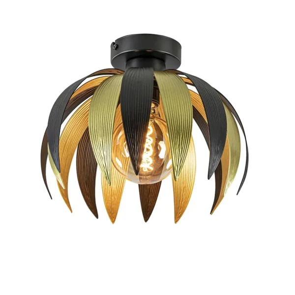 plafondlamp_leaves_zwartg_1.webp Store Straluma Plafondlamp leaves zwart/goud