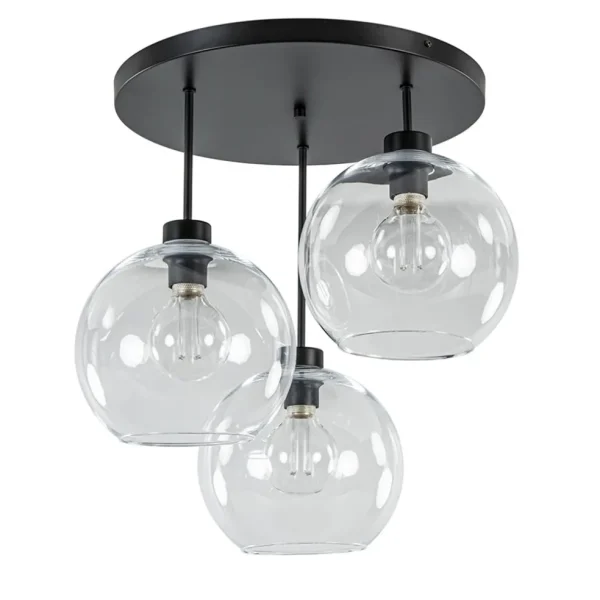 plafondlamp_lichts_zwart__0-1.webp Online Straluma Plafondlamp 3-lichts zwart + helder glas 25cm
