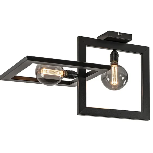 plafondlamp_longa_zwart_x_1.webp Cheap Straluma Plafondlamp Longa zwart 2xframe vierkant
