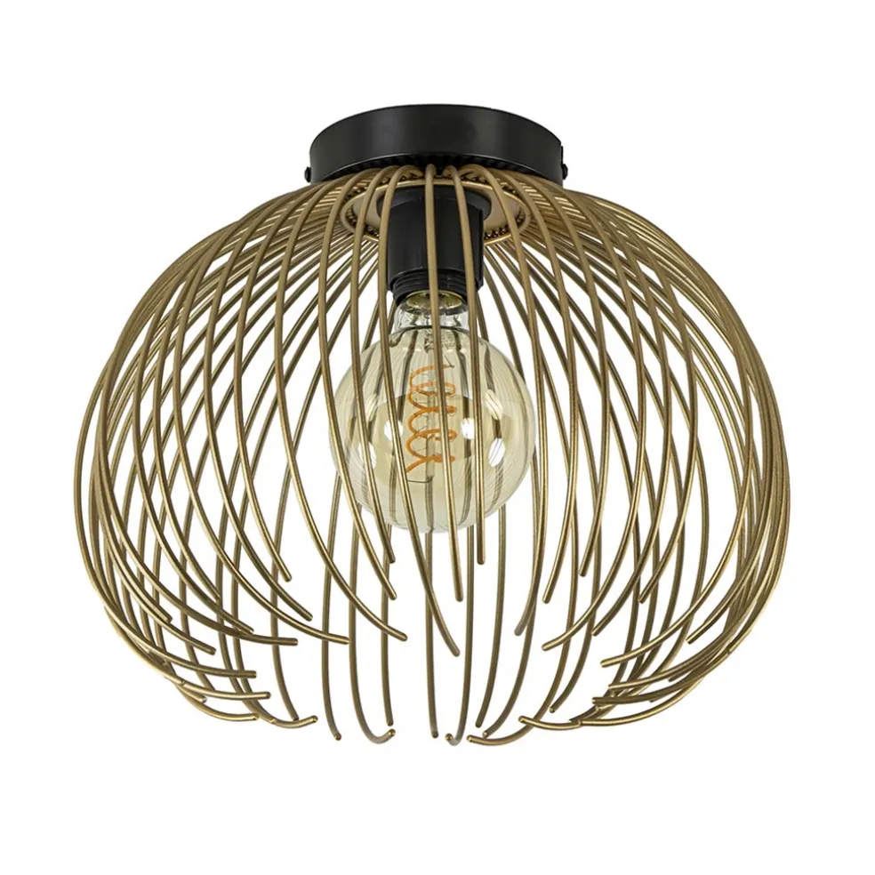 Cheap Straluma Plafondlamp Nest matgoud/zwart