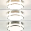 Fashion Straluma Plafondlamp nikkel/glas IP44 3-step dim.