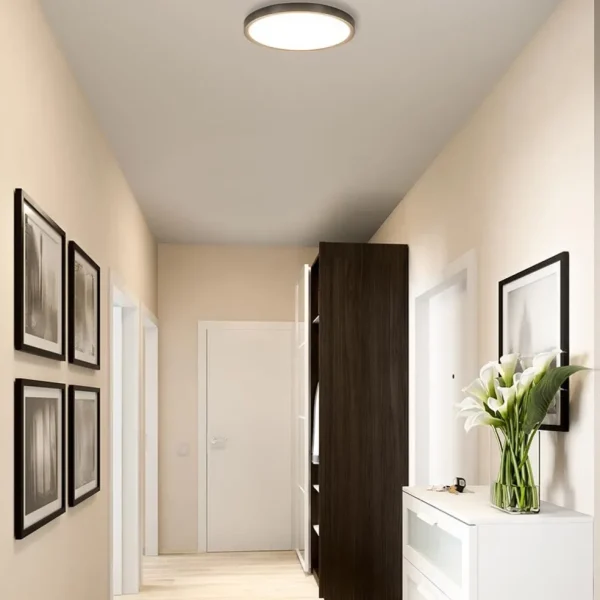 plafondlamp_piatto__zwart_4.webp New Straluma Plafondlamp Piatto 30 zwart + bew.sensor