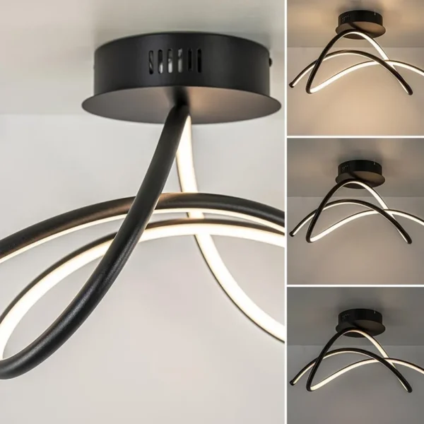 Store Straluma Plafondlamp Plaza zwart 3-switchdim