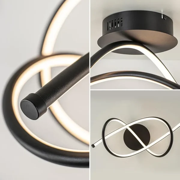 Store Straluma Plafondlamp Plaza zwart 3-switchdim