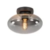 Shop Straluma Plafondlamp Reflexion zwart+smoke glas