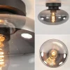 Shop Straluma Plafondlamp Reflexion zwart+smoke glas
