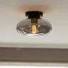 Shop Straluma Plafondlamp Reflexion zwart+smoke glas
