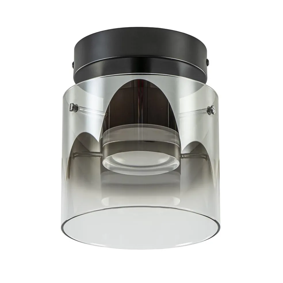 plafondlamp_salerno_zwart_0.webp Best Straluma Plafondlamp Salerno zwart/smoke glas