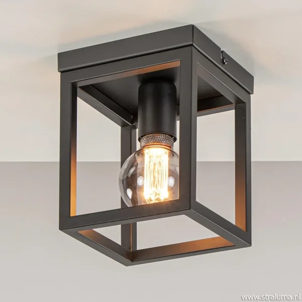 plafondlamp_vierkant_fram_1.webp Hot Straluma Plafondlamp vierkant frame klein zwart
