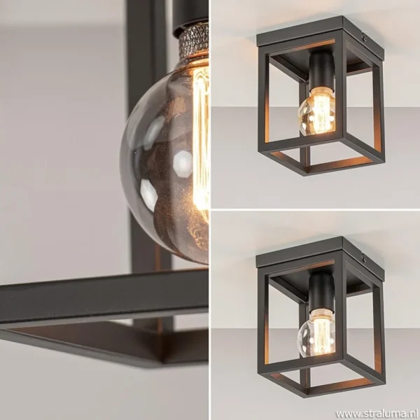 plafondlamp_vierkant_fram_3.webp Hot Straluma Plafondlamp vierkant frame klein zwart