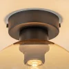 Discount Straluma Plafondlamp zwart met amber glas 20 cm