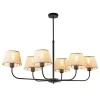 New Straluma Plafondlamp zwart met beige kapjes