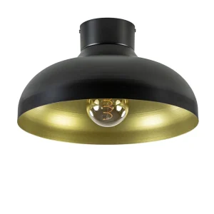 plafondlamp_zwart_met_gou_0.webp Flash Sale Straluma Plafondlamp zwart met gouden binnenkant
