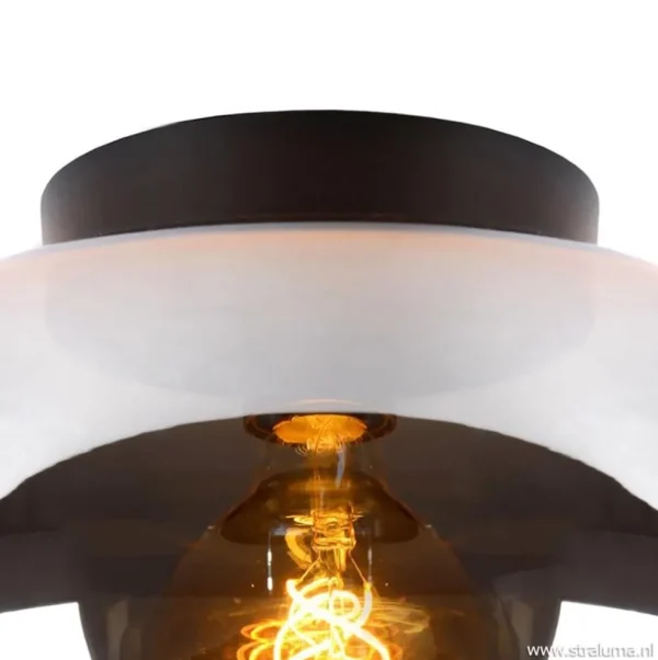 plafondlamp_zwart_met_smo_3.webp Sale Straluma Plafondlamp zwart met smoke glas
