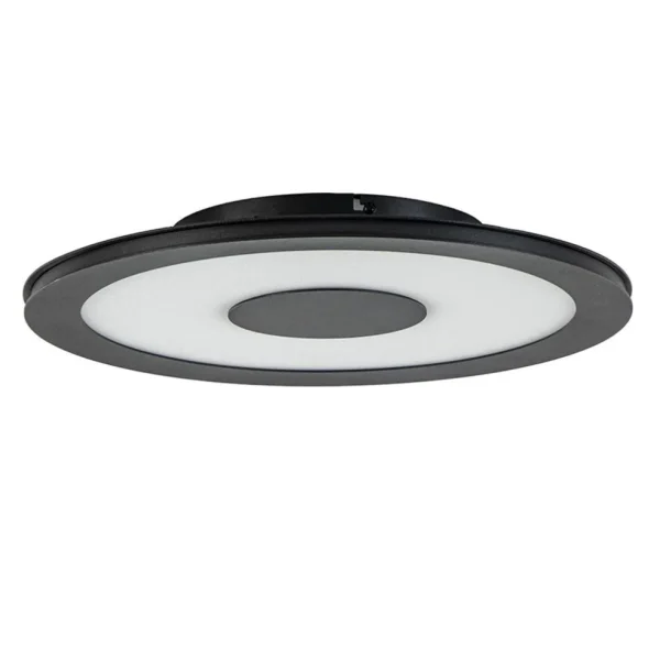Best Straluma Plafondlamp zwart rond 38cm 3-st.dim.
