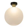 plafondlamp_zwartgoud_met_1.webp Cheap Straluma Plafondlamp zwart/goud met opaal glas 30 cm