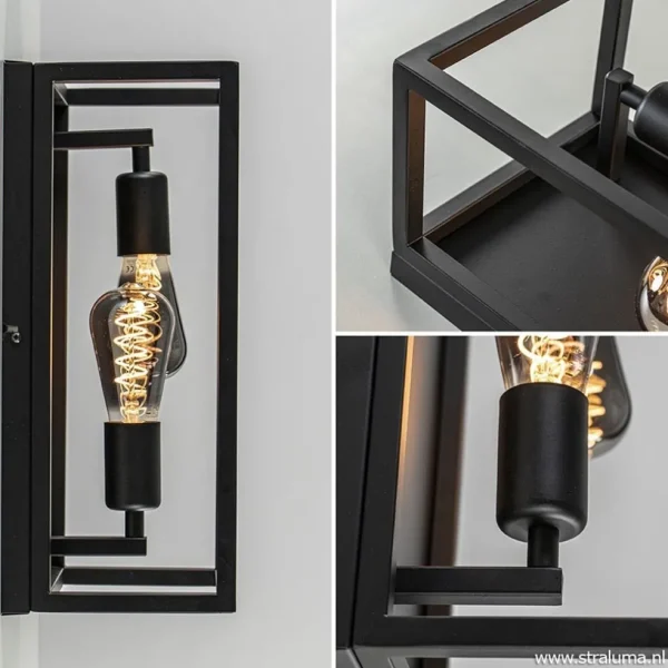 plafondlampwandlamp_zwart_2-1.webp New Straluma Plafondlamp/wandlamp zwart open frame