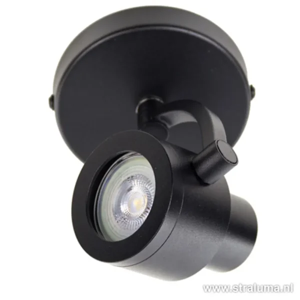 Clearance Straluma Plafondspot Alto 1l zwart gu10
