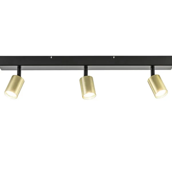 Outlet Straluma Plafondspot Bounce 3L 70cm zwart/goud