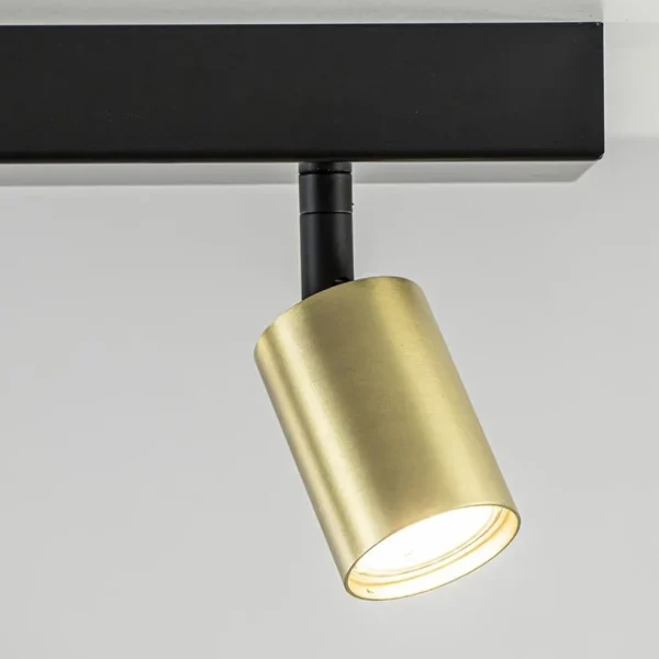 Outlet Straluma Plafondspot Bounce 3L 70cm zwart/goud