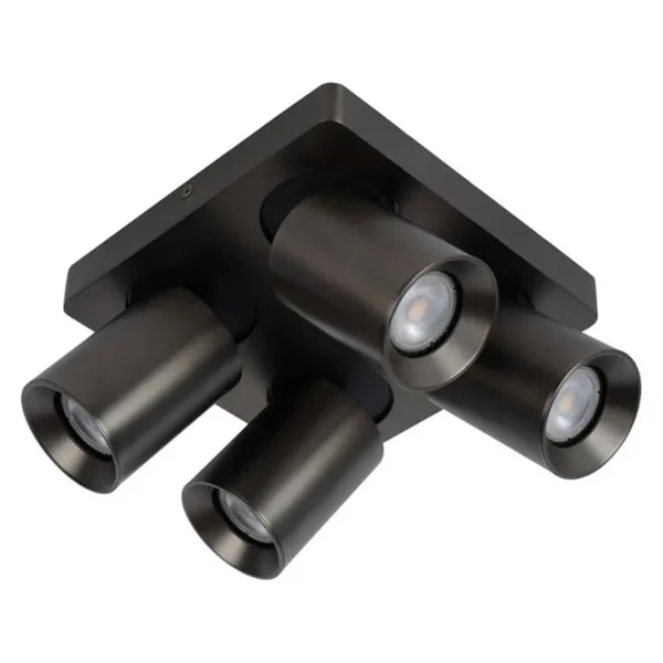 plafondspot_l_vierkant_gu_0.webp Best Sale Straluma Plafondspot 4L vierkant gunmetal incl. gu10