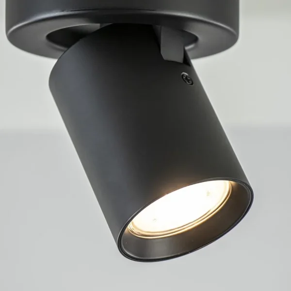 Discount Straluma Plafondspot Oliver enkel tube zwart gu10