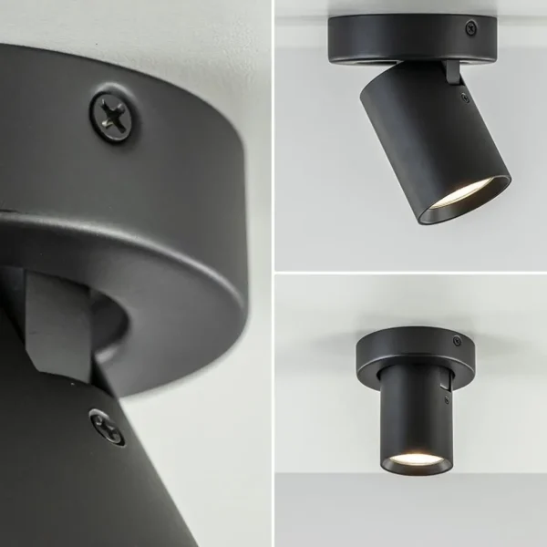 Discount Straluma Plafondspot Oliver enkel tube zwart gu10