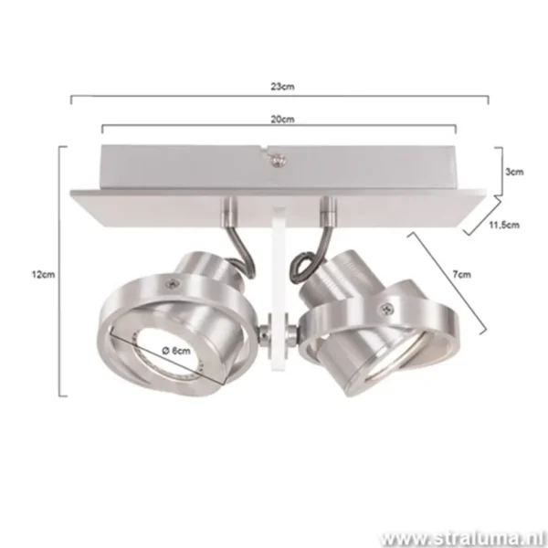 plafondspot_quatro_l_alu__2.webp Cheap Straluma Plafondspot Quatro 2L alu led incl.gu10