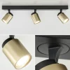 Fashion Straluma Plafondspot Razza 3l balk zwart/goud gu10