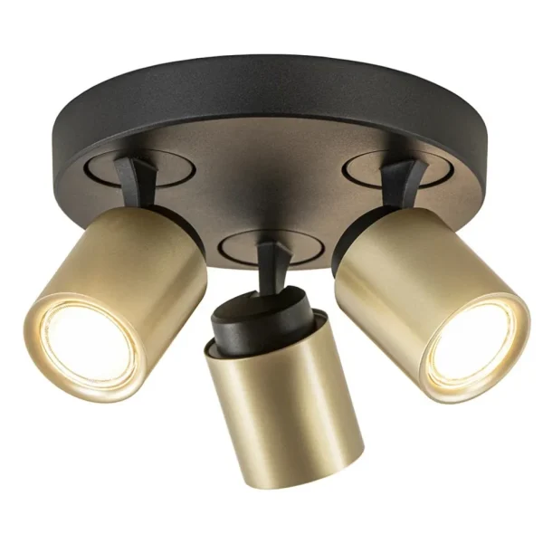 plafondspot_razza_l_rond__1.webp Discount Straluma Plafondspot Razza 3l rond zwart/goud gu10