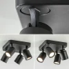 Flash Sale Straluma Plafondspot Razza 4L vierkant zwart gu10