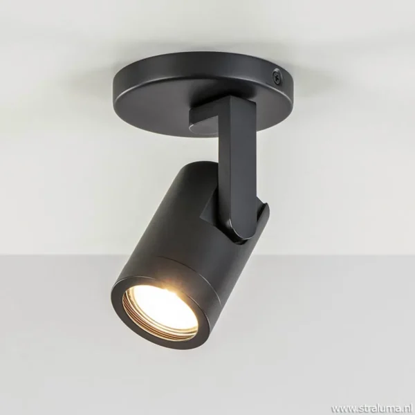 Best Sale Straluma Plafondspot rond enkel zwart ex.gu10