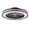 Hot Straluma Plafondventilator zwart inclusief dimbaar LED en kleur