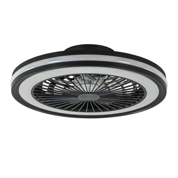 Hot Straluma Plafondventilator zwart inclusief dimbaar LED en kleur