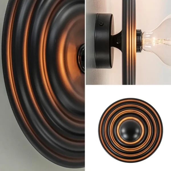 Outlet Straluma Plafond/wandlamp Saturn 42cm zwart