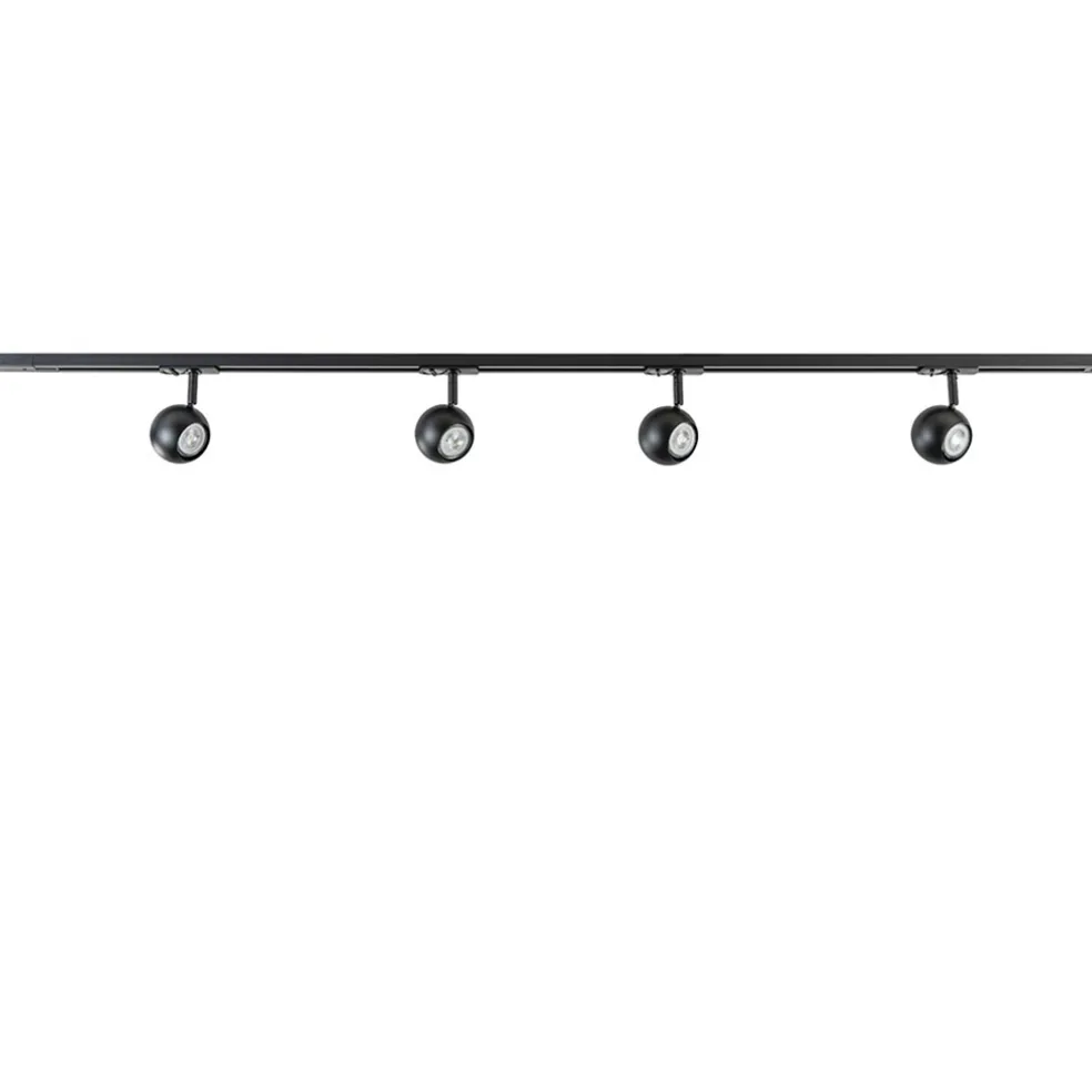 Best Sale Straluma Railsysteem 1-fase zwart inclusief 4 ronde spots
