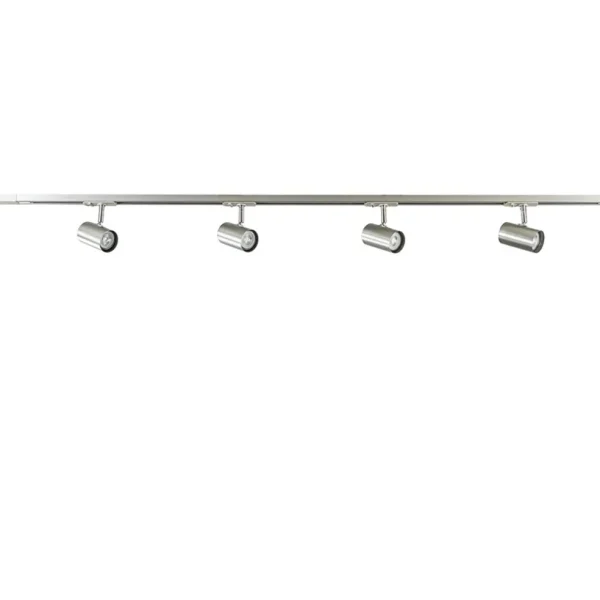 Best Sale Straluma Railsysteem 1,5m nikkel met 4 verstelbare spots