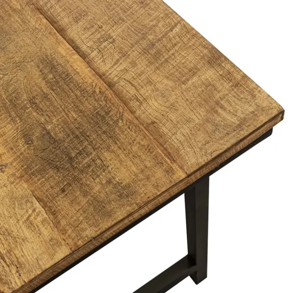 rechthoekige_eettafel_oud_2.webp Online Straluma Rechthoekige eettafel oud teak hout met zwart metalen poot