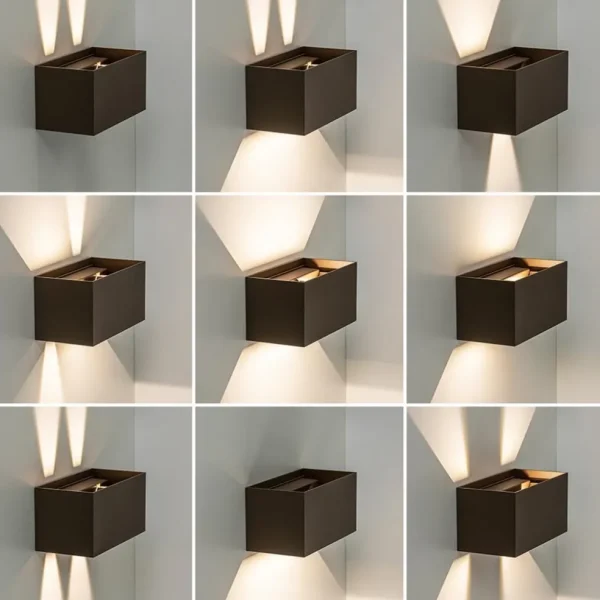 Shop Straluma Rechthoekige LED buitenlamp aluminium bruin