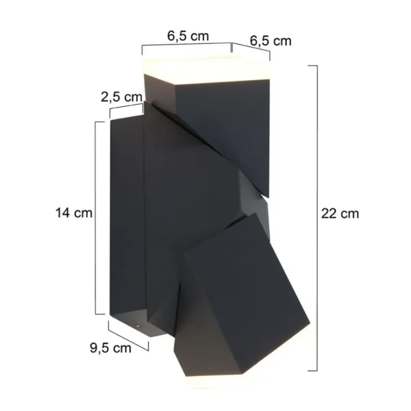 rechthoekige_led_buitenla_3-2.webp Clearance Straluma Rechthoekige LED buitenlamp verstelbaar zwart aluminium