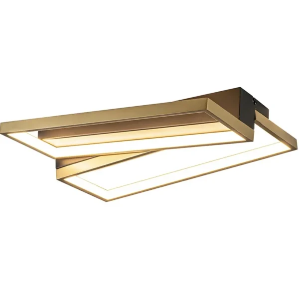 Online Straluma Rechthoekige LED plafondlamp zwart goud design