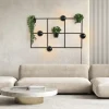 rechthoekige_wandlamp_zwa_4.webp Flash Sale Straluma Rechthoekige wandlamp zwart frame met plantenpotten