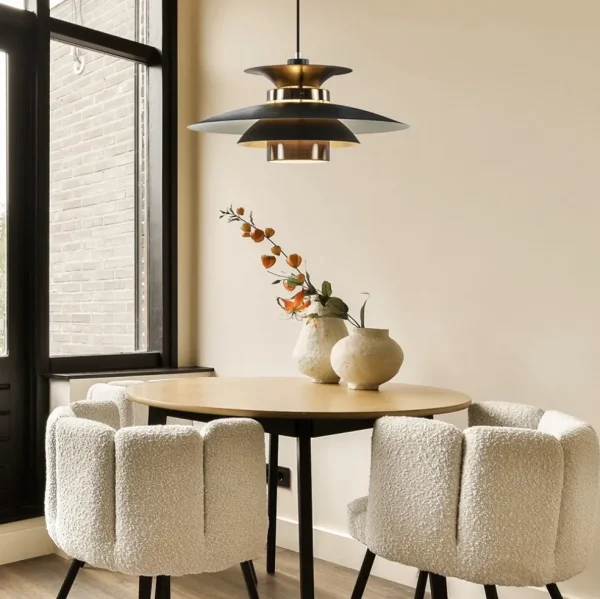 retro_hanglamp_zwart_met__4.webp Outlet Straluma Retro hanglamp zwart met koper 50 cm