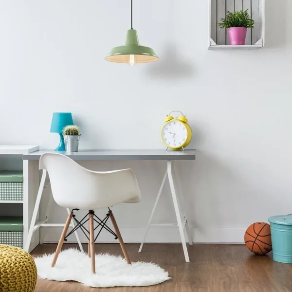 retro_metalen_hanglamp_gr_4.webp Cheap Straluma Retro metalen hanglamp groen met wit