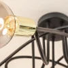 Best Straluma Retro plafondlamp zwart met gouden pendels