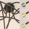 Best Straluma Retro plafondlamp zwart met gouden pendels