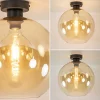 retro_plafondlamp_zwart_m_3-3.webp Cheap Straluma Retro plafondlamp zwart met amber glazen bol