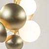 Hot Straluma Retro tafellamp goud met wit glas