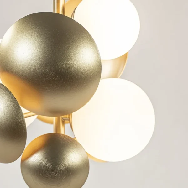 Hot Straluma Retro tafellamp goud met wit glas